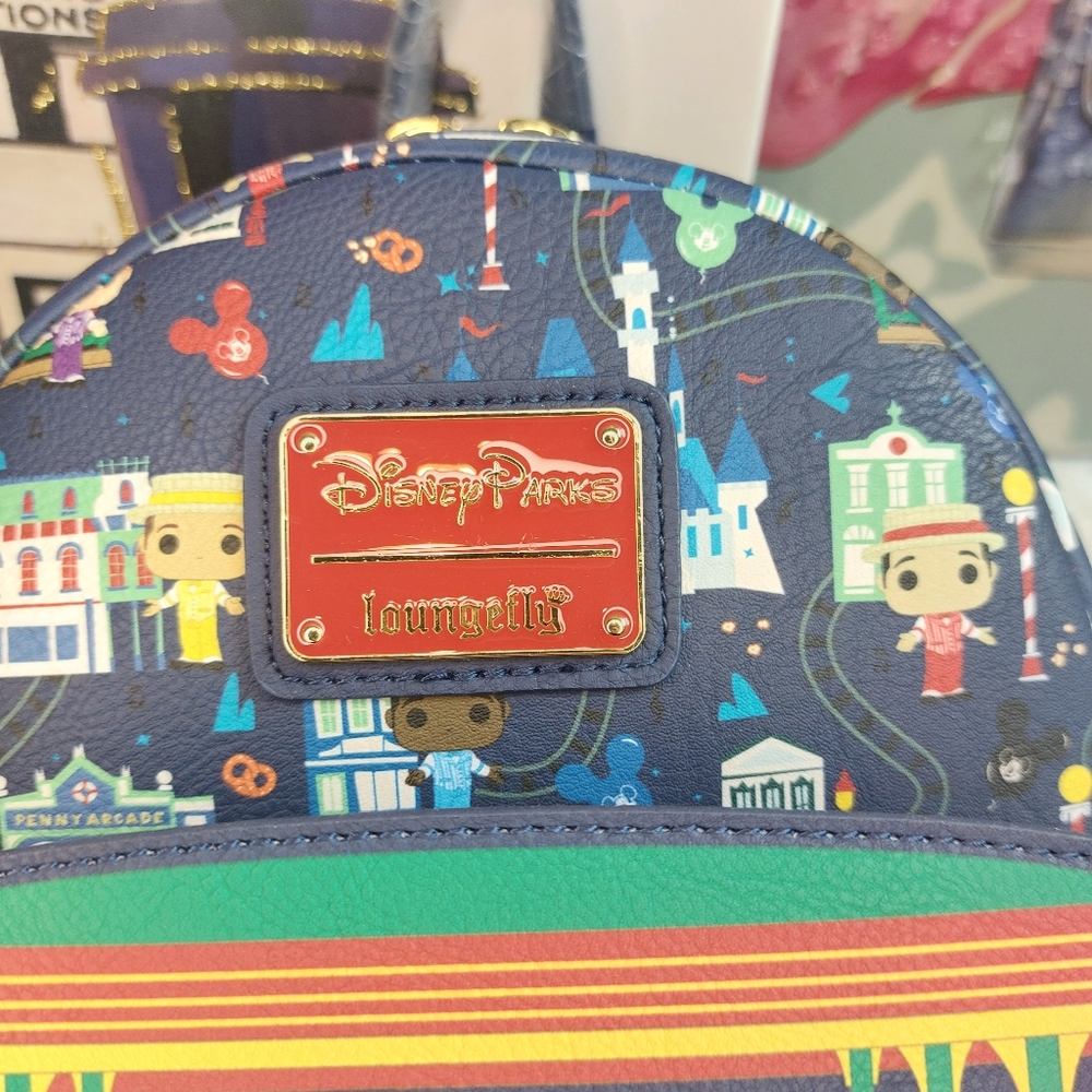 Loungefly Disney Parks Dapper Dan Main Street Blue Backpack - Picture 3 of 12